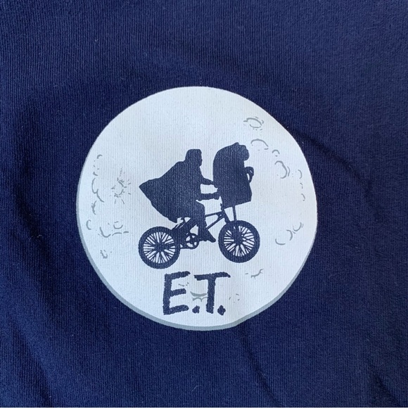Janie and Jack E.T. Flying Bike Graphic Tee (Navy/White) Size 6 - Picture 4 of 6